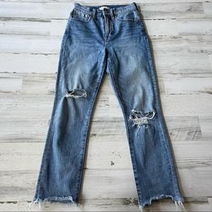 Madewell W24 The Perfect Vintage Jean Distressed Medium Wash K7549